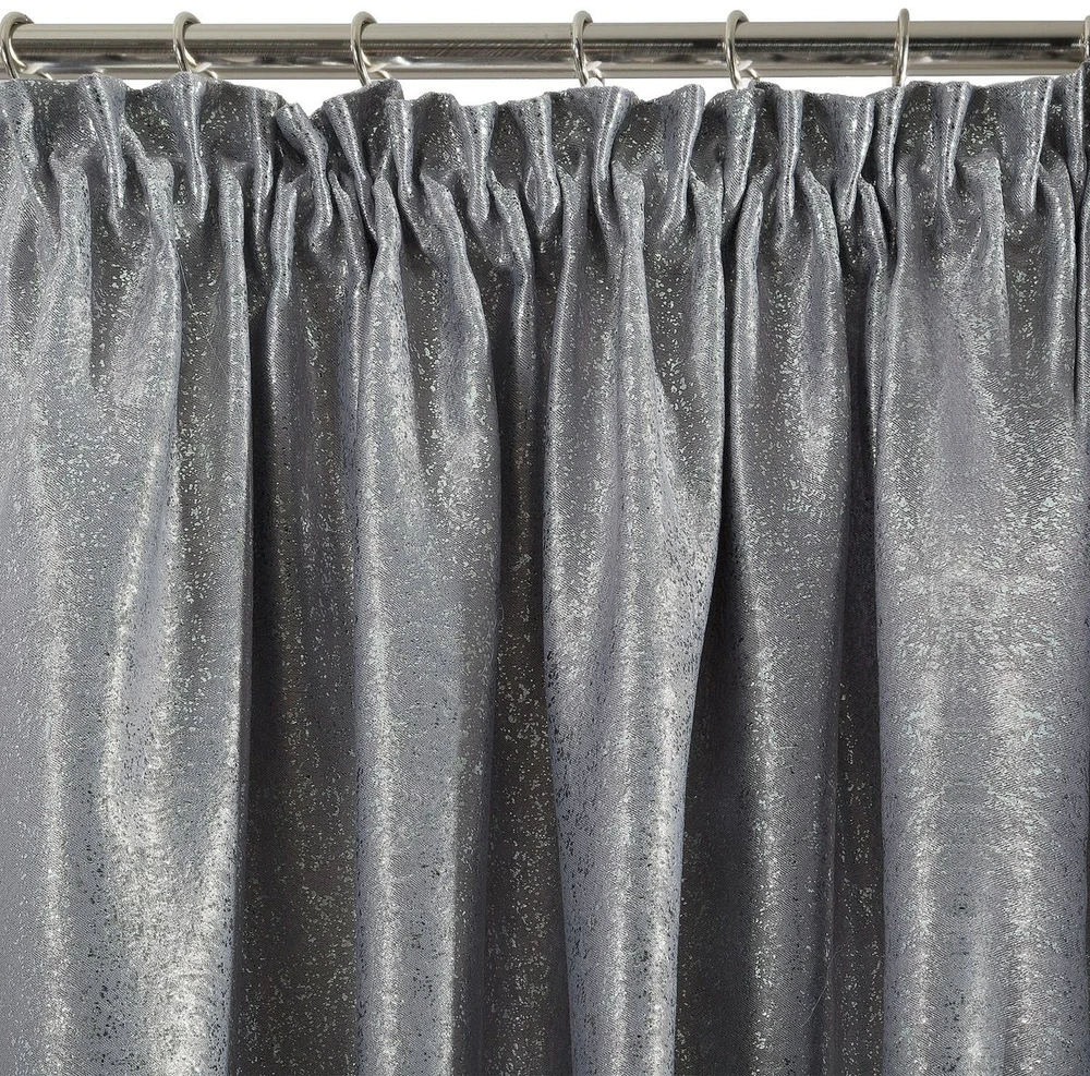 Eurofirany Blackout aizkari Ebru, sudraba, 135 cm x 270 cm