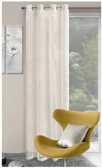 Eurofirany Dieninė užuolaida Amanda, smėlio sp./smėlio ruda sp., 140 cm x 250 cm