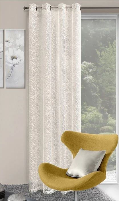 Eurofirany Dieninė užuolaida Amanda, smėlio sp./smėlio ruda sp., 140 cm x 250 cm