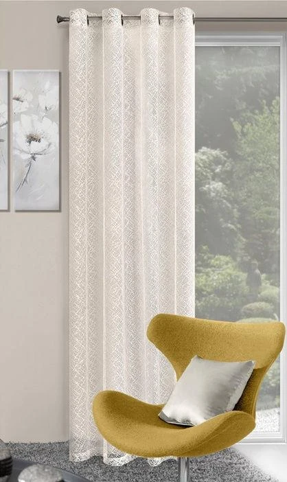 Eurofirany Dienas aizkari Amanda, bēša krās./smilškrāsas, 140 cm x 250 cm