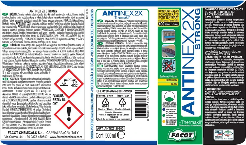Facot Valiklis šildymo ir vėdinimo sistemoms 500 ml, ANTINEX