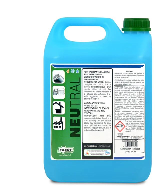Facot Rūgštį neutralizuojantis skystis šilumos sistemoms, 5 l
