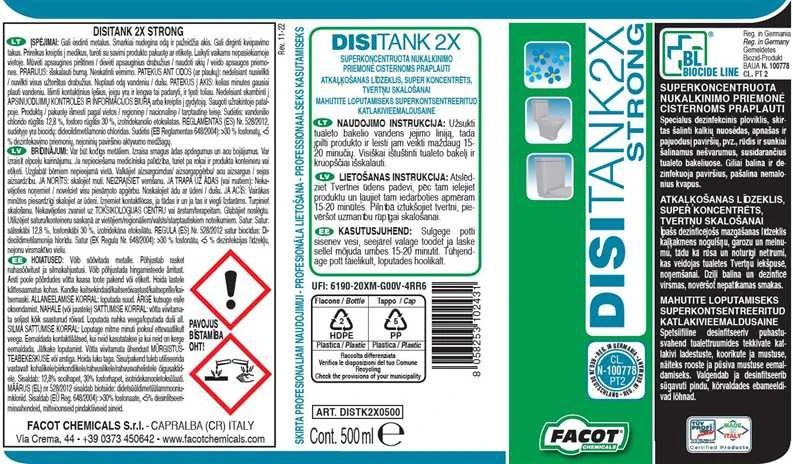 Facot Tualeto bakelių valiklis 500 ml, DISITANK