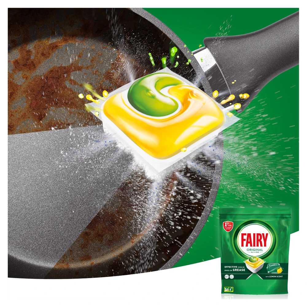 Indaplovių tabletės Fairy Platinum All In One Lemon, 116 vnt., citrinų kvapo