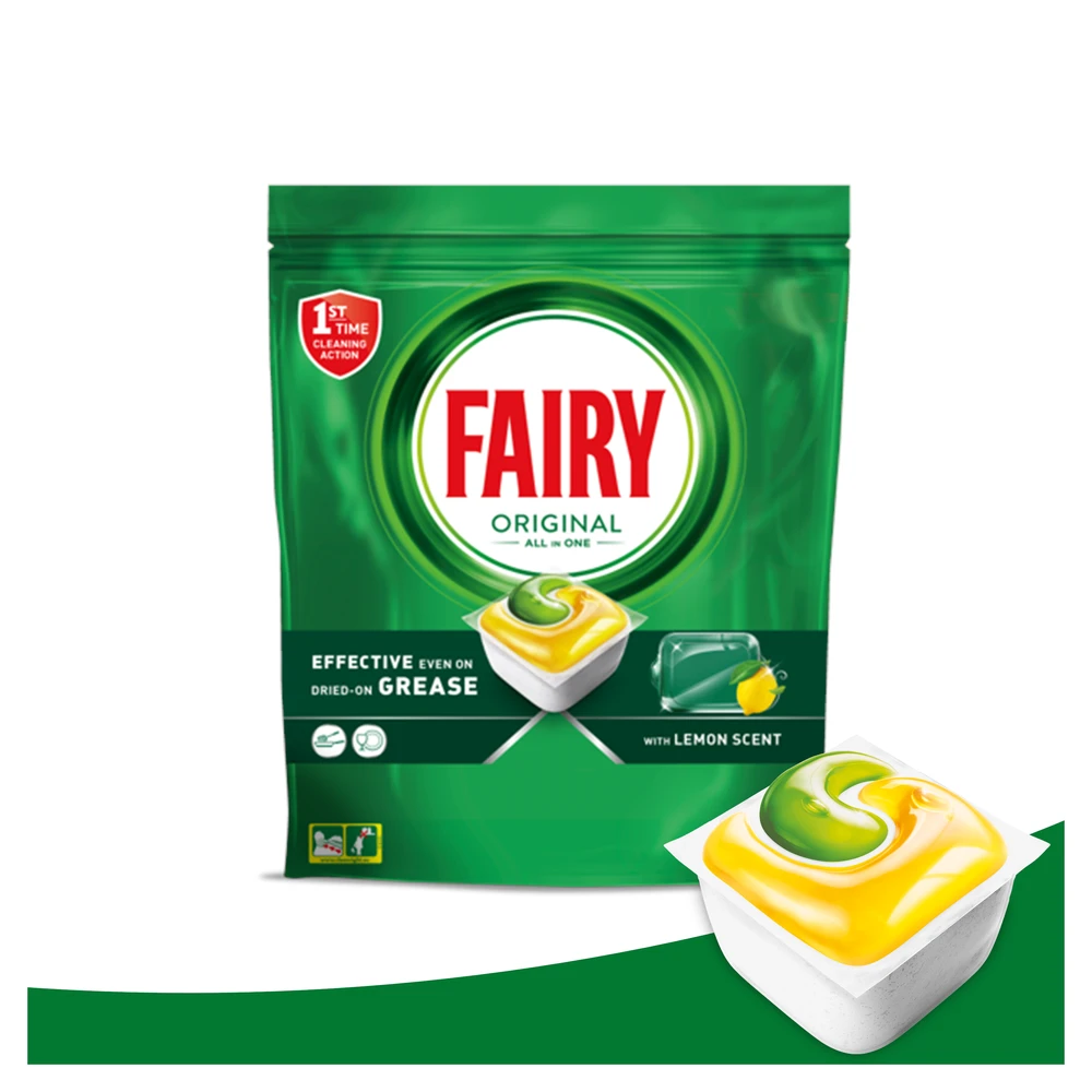 Indaplovių tabletės Fairy Platinum All In One Lemon, 116 vnt., citrinų kvapo