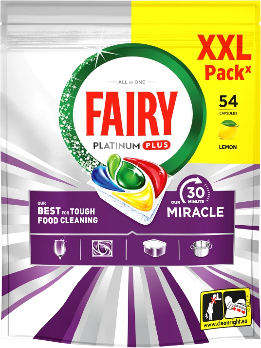 Fairy Our 30 Minute Miracle Platinum Plus Indaplovių Tabletės, 54 vnt.