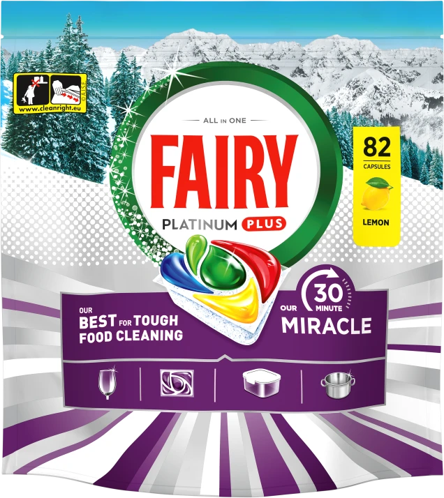 Fairy Our 30 Minute Miracle Platinum Plus Indaplovių Tabletės, 82 vnt.