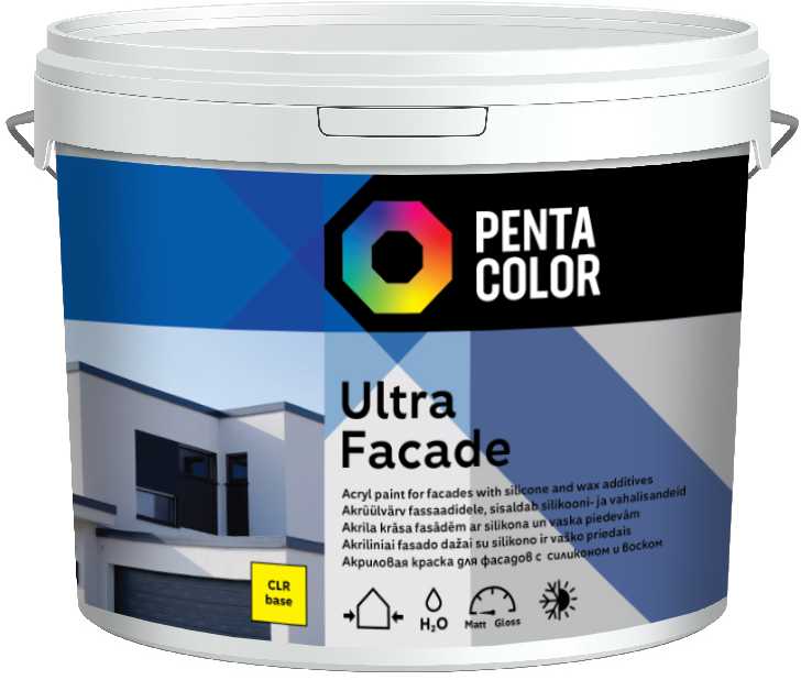 Fasado dažų bazė Pentacolor Ultra Facade, emulsiniai, visiškai matinis, 3 l