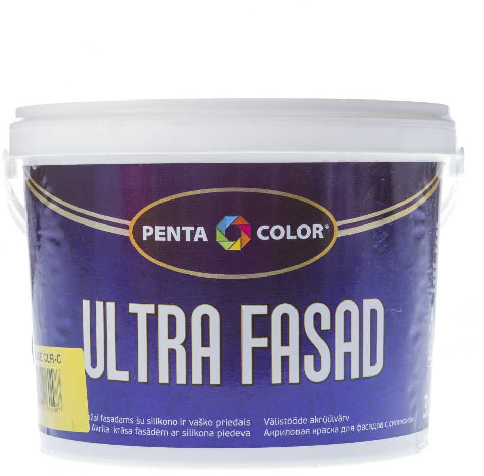 Fasado dažų bazė Pentacolor Ultra Facade, emulsiniai, visiškai matinis, 3 l