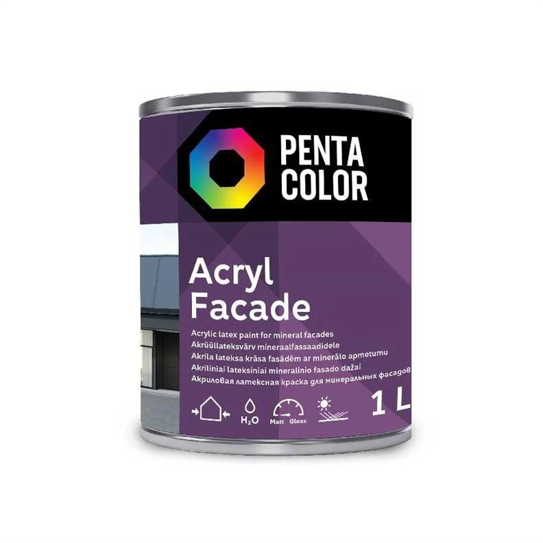 Fasadiniai dažai Pentacolor Acryl Facade, balti, 1 l