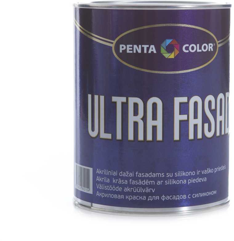 Fasado dažai Pentacolor Ultra Facade, balta sp., 1 l
