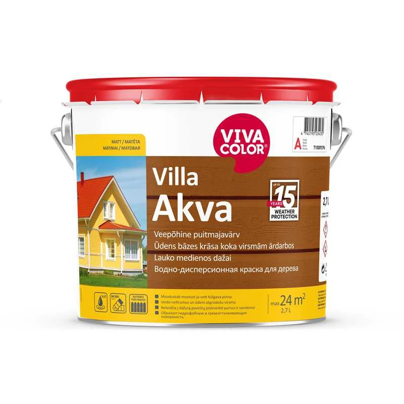 Fasado dažai Vivacolor Villa Akva, balta sp., 2.7 l