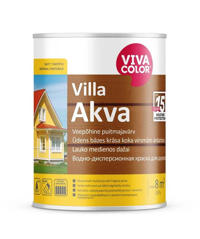 Fasado dažai Vivacolor Villa Akva, balta sp., 0.9 l