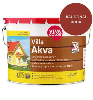 Fasado dažai Vivacolor Villa Akva, raudonai ruda sp., 9 l