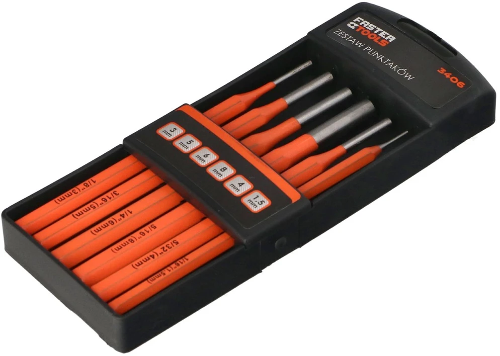 Grąžtas Faster Tools Grąžtų rinkinys CR-V 6 vnt. 1.5-8mm