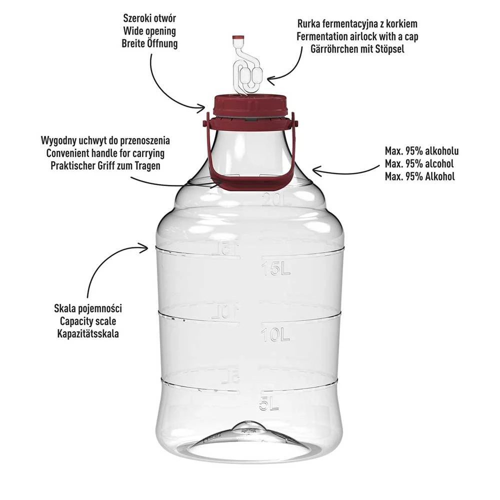 Browin TALPA FERMENTACIJAI PLASTIKINĖ 20L
