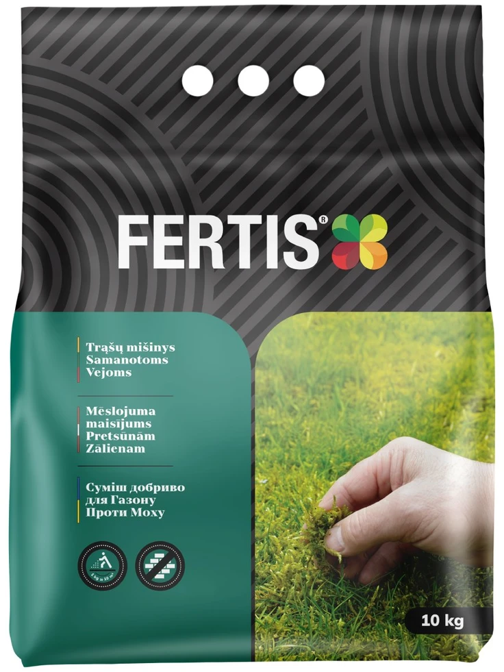 Trąšų mišinys Samanotoms Vejoms FERTIS, 10kg