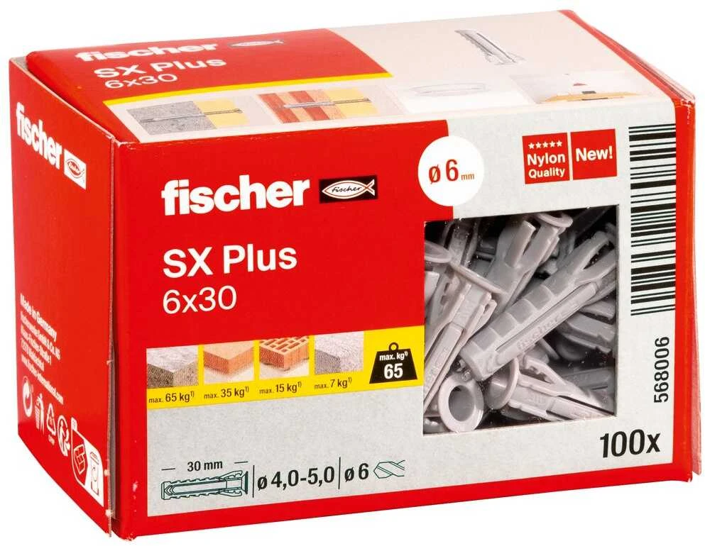 Fischer 61-568006 UNIV.KAIŠTIS SXPLUS 6X30MM 100NVT