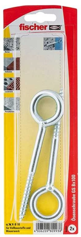 Fischer Smeigės su kilpa 8 x 80 mm, 2 vnt.