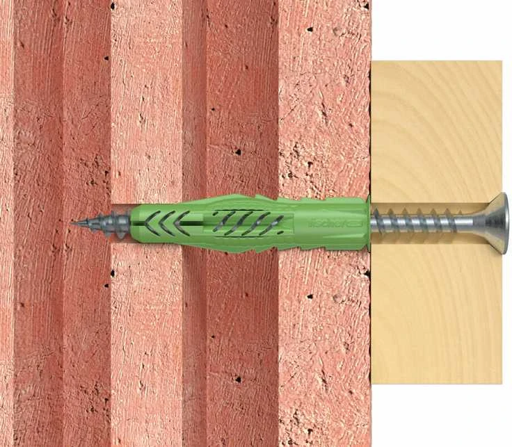 Fischer Univ. kaištis UX Žalias 6 x 50 R su žiedeliu 40 vnt.