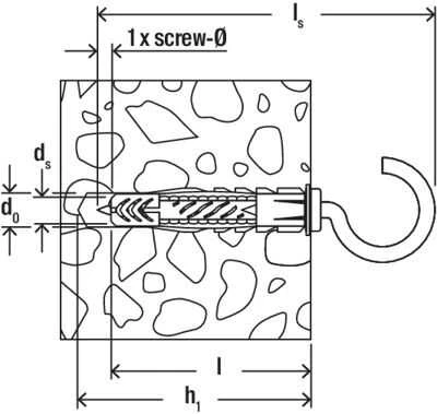 Fischer Kaiščiai UX 12 x 70 mm, 4 vnt.