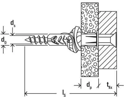 Fischer Kaiščiai UX 12 x 70 mm, 4 vnt.
