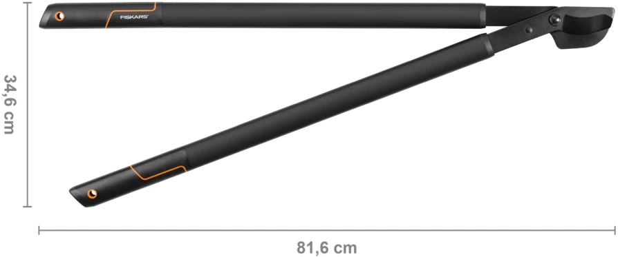 Fiskars SingleStep L38 šakų žirklės su kabliuko formos ašmenimis