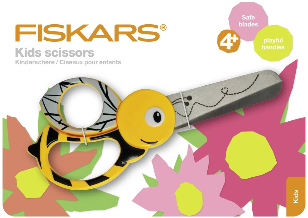 Vaikiškos žirklės FISKARS, su bite, 13 cm