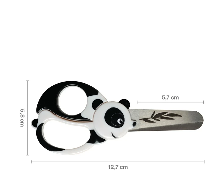 Vaikiškos žirklės FISKARS, su panda, 13 cm