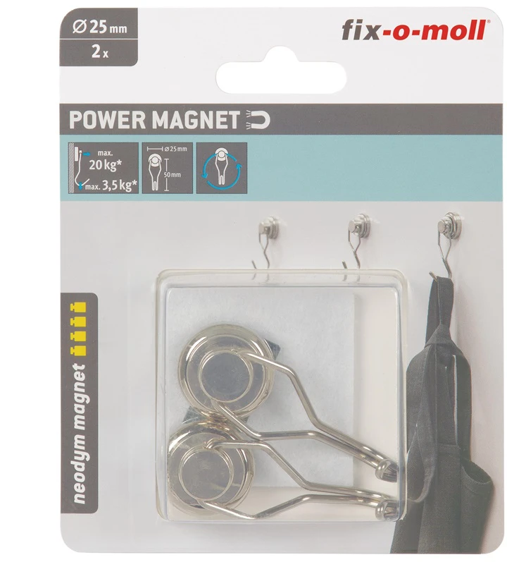 Fix O Moll KABLIUKAI MAGNETINIAI 25MM 2VNT