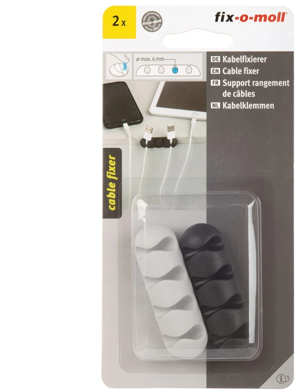 Fix O Moll FIKSATORIAI KABELIAMS 64X21MM 2VNT