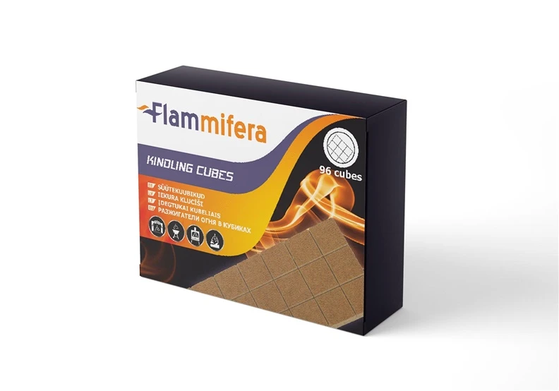 Flammifera Ugnies įdegtukai kubeliais, 96 vnt.
