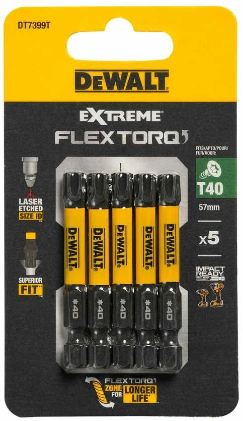 DEWALT KOŃCÓWKA UDAROWA T40x50 /5szt. EXTREME IMPACT TORSION