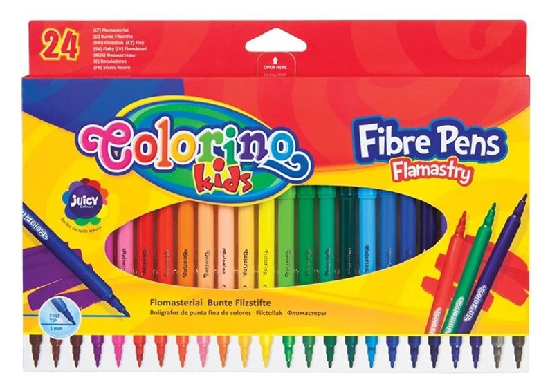 COLORINO KIDS flomasteriai, 24 spalvos, 14625PTR
