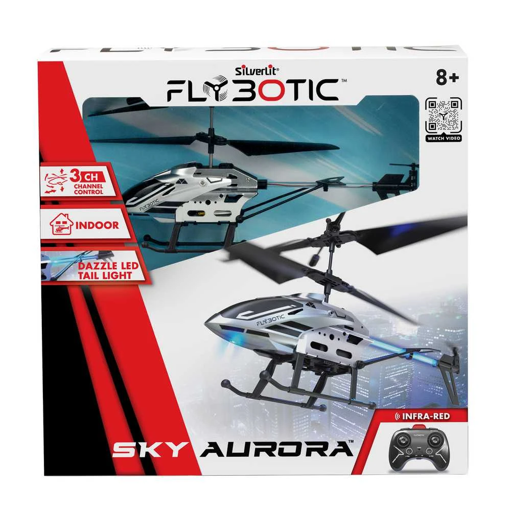 FLYBOTIC Radijo bangomis valdomas sraigtasparnis SKY AURORA, 21 cm