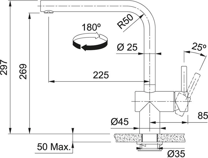 Sensorinis virtuvinis maišytuvas Franke Atlas Neo Sensor 115.0625.489
