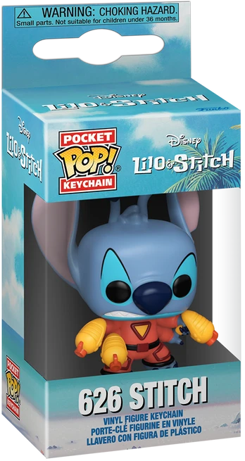 FUNKO POP! Raktų pakabutis: Disney: Lilo & Stitch - 626 Stitch, 4 cm