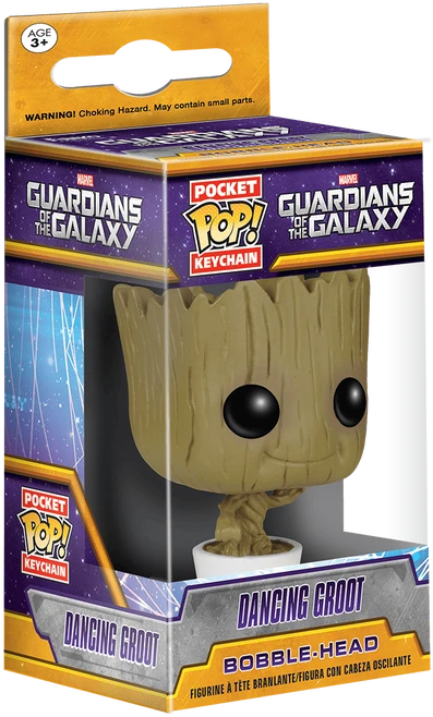 FUNKO POP! Raktų pakabutis: Guardians of The Galaxy - Dancing Groot, 10 cm