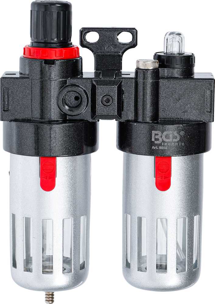 Oro filtro ir tepimo blokas su slėgio reguliatoriumi BGS