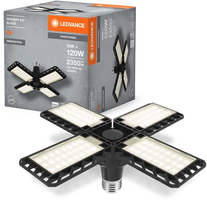 Ledvance OPR. AUKŠTOS SROVĖS METALĖ E27 23W 840 BL