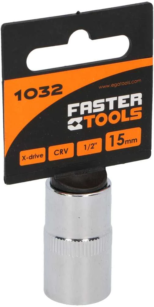 Faster_Tools Varžtų galvutė Faster Tools 1/2″ 15 mm 1032