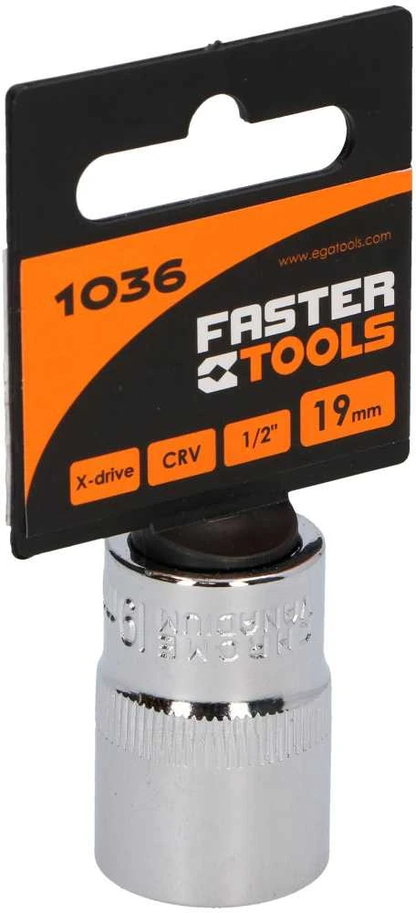 Faster_Tools Varžtų galvutė Faster Tools 1/2″ 19 mm 1036