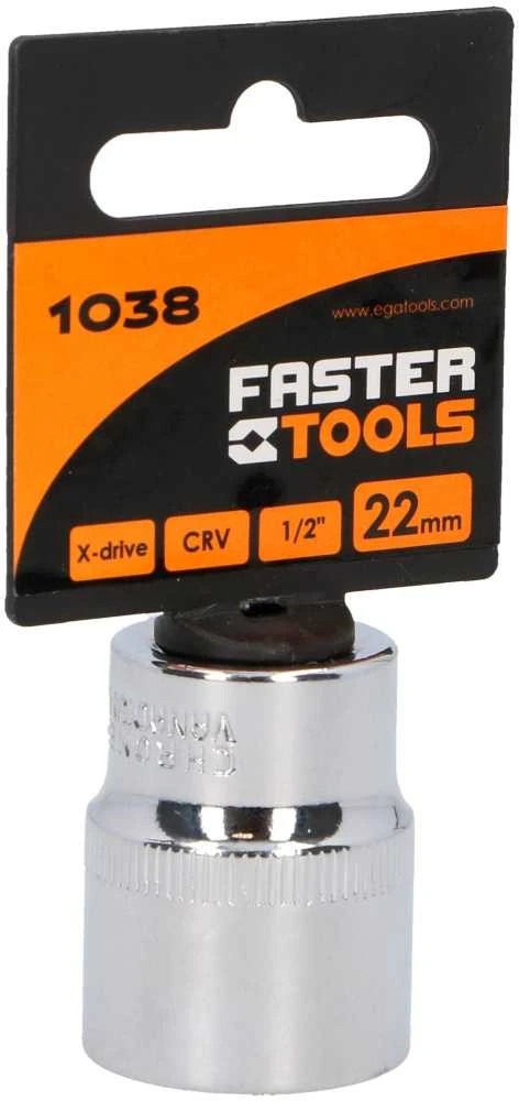 Faster_Tools Varžtų galvutė Faster Tools 1/2″ 22 mm 1038