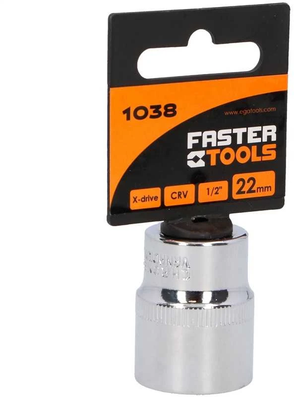 Faster_Tools Varžtų galvutė Faster Tools 1/2″ 22 mm 1038