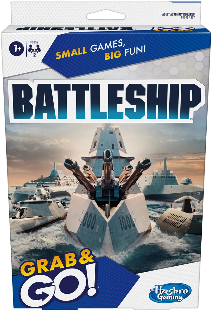 HASBRO GAMING „Grab&Go“ kelioninis žaidimas „Laivų mūšis“