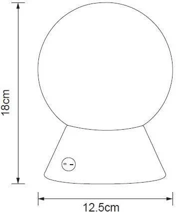 Lampa stołowa Domoletti TABLE LIGHT RUTH E14 D12CM Juodas/Baltas