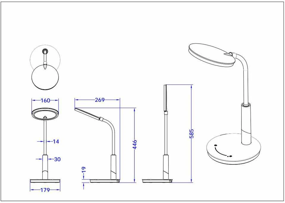 Standartinė stalinė lempa SIMPLE LED BL1237 Baltas