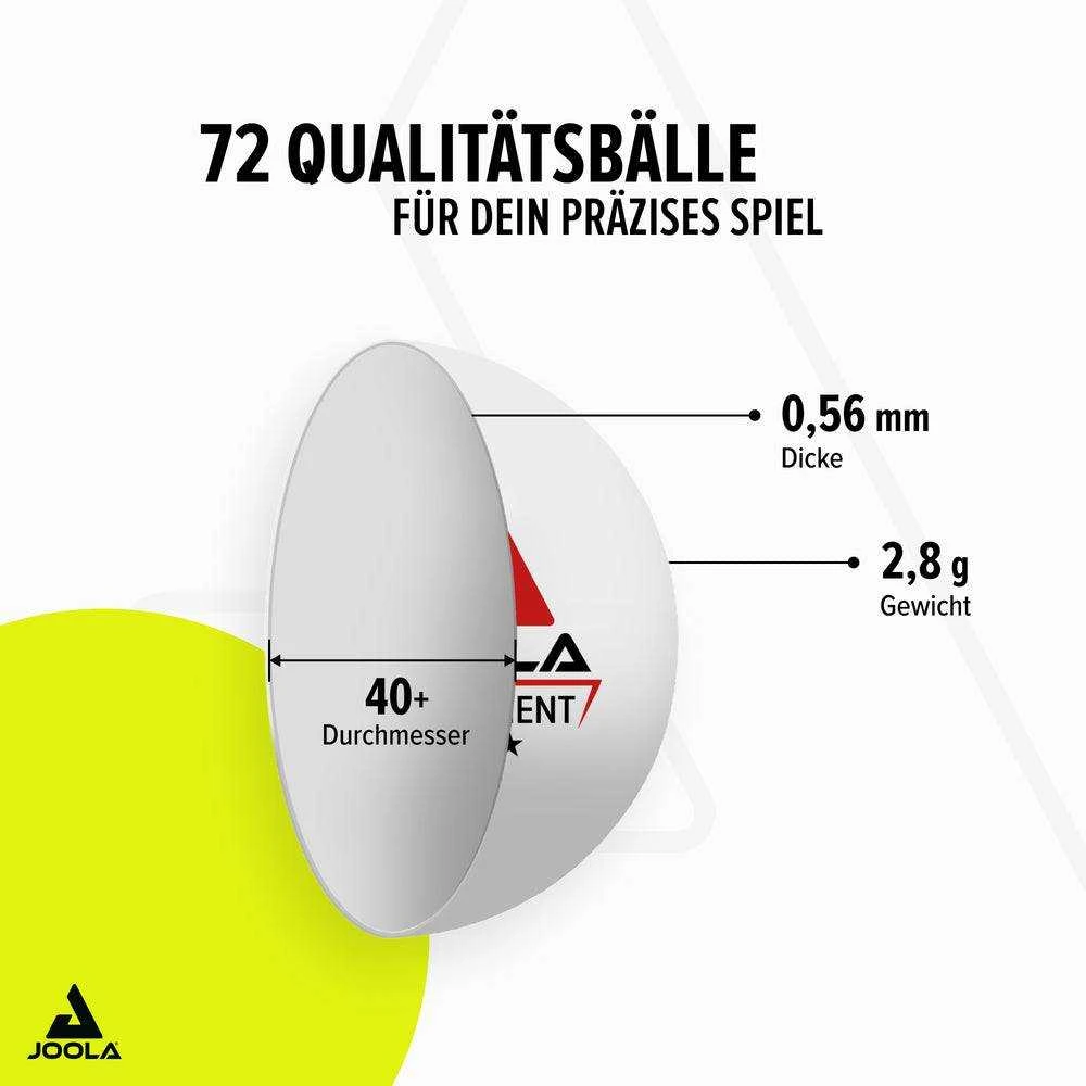Stalo teniso kamuoliukai JOOLA Tournament*** 40+ WH, 24 vnt.