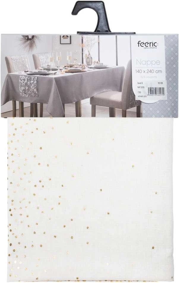 Staltiesė Atmosphera 162772, aukso/balta, 240 cm x 140 cm