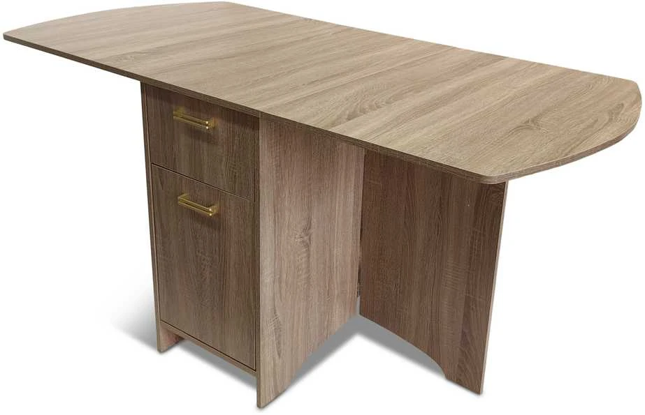 Domoletti prailginamas stalas, ąžuolo spalvos, 40 - 160 cm x 80 cm x 75 cm